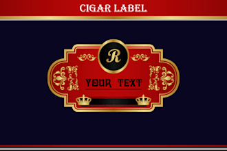 create cigar band, labels, box, and logo