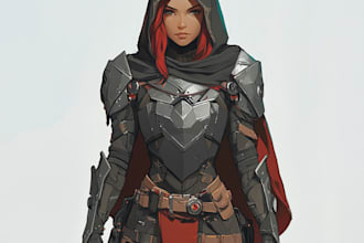 create original character design and concept art for you, not ai