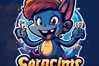 design amazing cartoon logo
