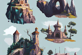 do design aaa quality game assets, graphics, art