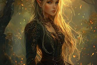 create a unique fantasy character art