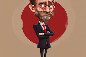 make a political caricature and cartoon art