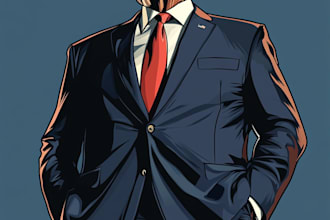 create a political cartoon art