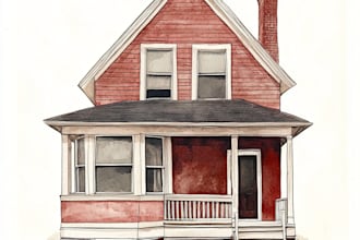 do your dream watercolor house portrait art