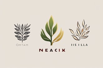 beautiful hand drawn boho botanical floral feminine logo