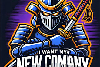 do make samurai head knight mascot logo design with unlimited review