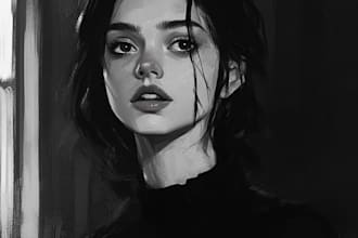 create fantasy or horror character illustration