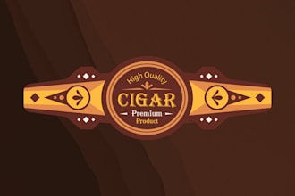 create cigar bands, brands, labels, logo, and box design