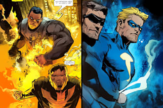 make professional comic superhero pop art portraits