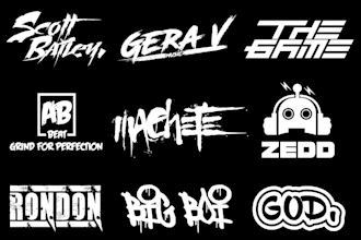 do a music, band or dj logo design