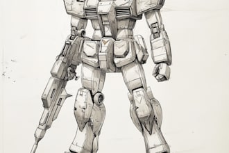 draw gundam, transformer, robot, armor, and mecha, concept