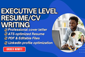 write and design a branded and polished executive resume