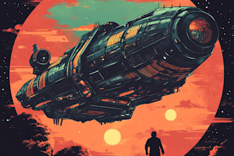 draw concept art, sci fi illustration and sci fi art