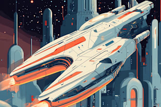 draw concept art, sci fi illustration and sci fi art