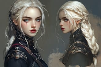 paint a realistic or fantasy portrait