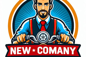 do awesome bike servicing mascot logo design with unlimited review