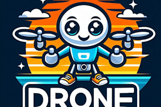 do make drone mascot logo design with express delivery