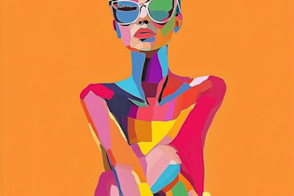 paint expressive colorful abstract portraits