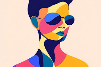 paint expressive colorful abstract portraits