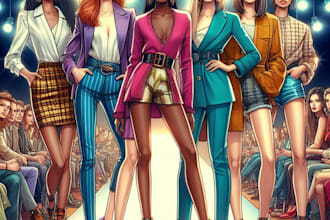 draw a fashion illustration or sketch