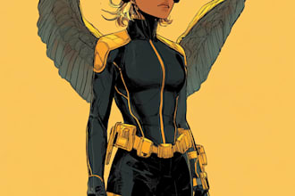 draw a cover art or comic cover art