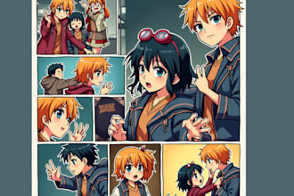 draw manga anime comic, webtoon, storyboard or illustrations as your wish