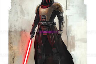 make your sci fi character design or sci fi character art