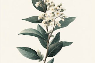 craft a beautiful botanical or floral illustration