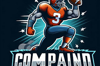 do make football mascot logo design with unlimited review