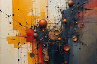 create custom vibrant animal abstract art with mid journey