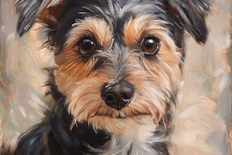 create a cute pet portrait