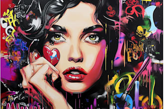 create graffiti pop art canvas designs and murals