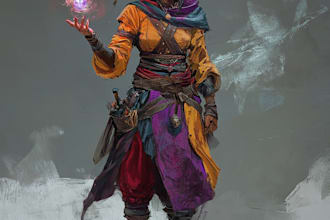 paint your fantasy dnd character illustration