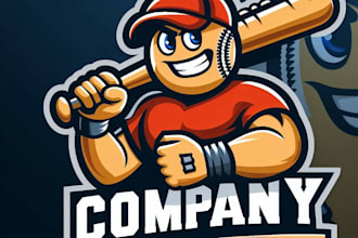 do make baseball sport mascot logo design with express delivery
