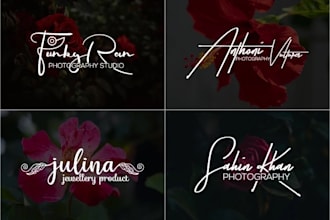 do unique photography signature handwriting scripted calligraphy cursive logo