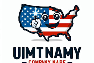 do make united states america island map silhouette mascot logo