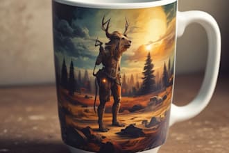 create custom typography coffee mug design or cup design