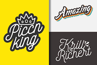 draw custom hand lettering and typography logo