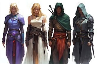 illustrate your d and d character portrait