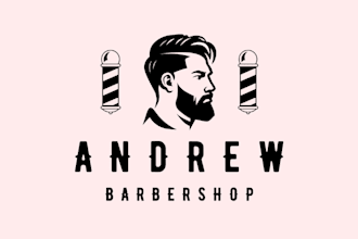 do modern vintage, barber, salon, shop and barbershop logo