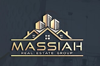 do modern real estate or realtor logo design