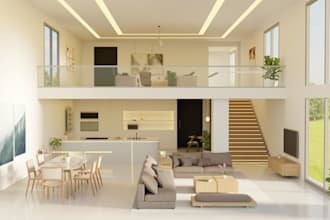 improve 3d house design,small flat model,lobby room,yacht bedroom, cozy interior