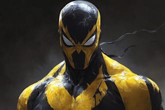 draw marvel characters badges and emotes