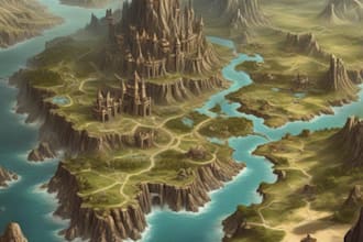 make your high quality high detail fantasy map for dnd