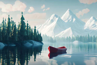 make a low poly illustration for you