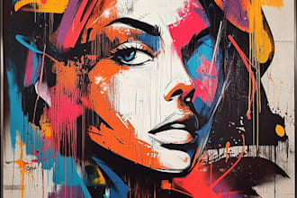 do illustration graffity, abstract expresionism art