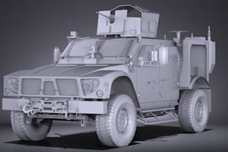 craft custom 3d realistic military vehicle,ue5 simulation game asset,texture,rig