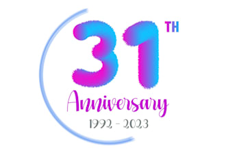 design modern anniversary event birthday and team logo