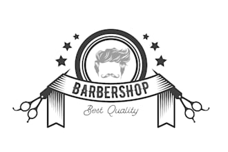 do creative barber shop and unique barber logo design