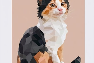draw your pets, dog, animal into cartoon vector portrait